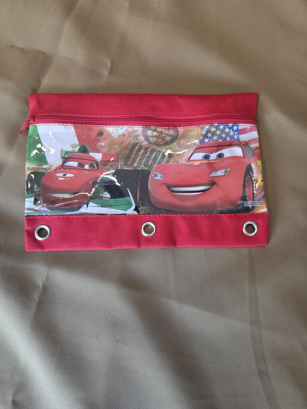 Disney Cars Lightning McQueen Red Pencil Pouch